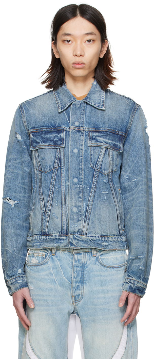 Jakna AMIRI 'MA' Denim Jacket Modra | AMDNTR1001