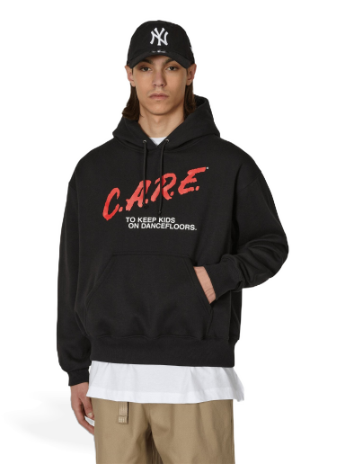 Pulover The Salvages C.A.R.E. Hooded Sweatshirt Črna | SS230632BLK BLACK