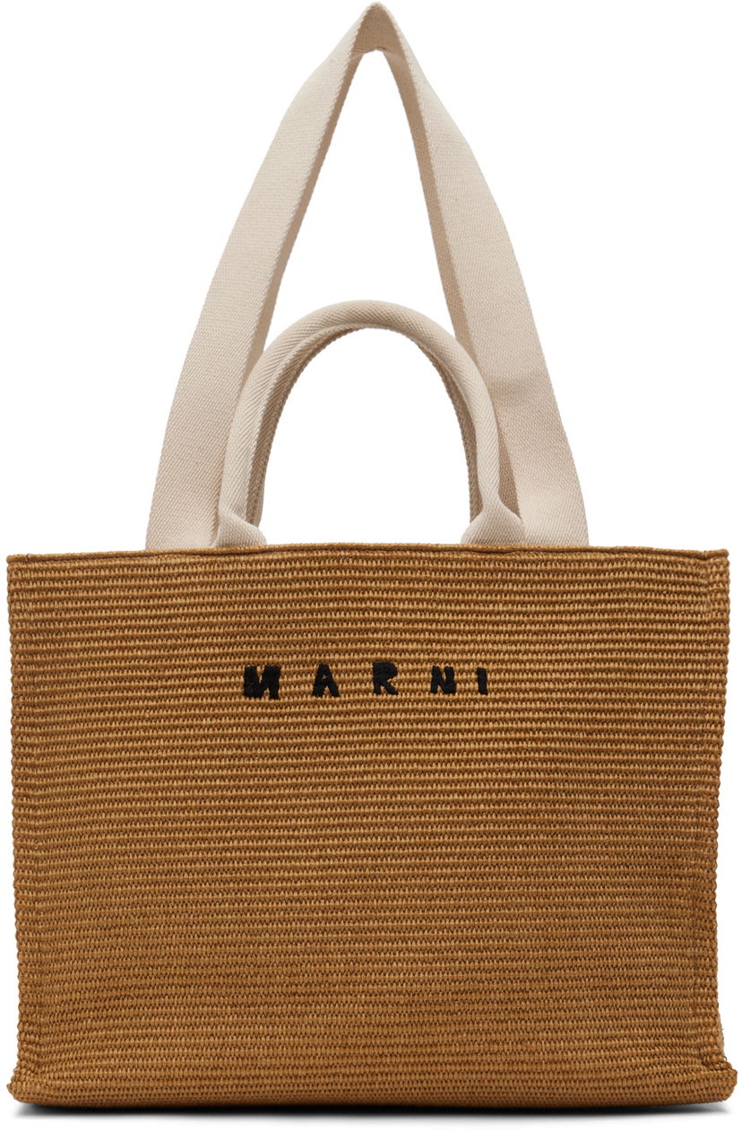 Tote bag Marni East-West Tote Bag Rjava | SHMQ0034U1 P3860