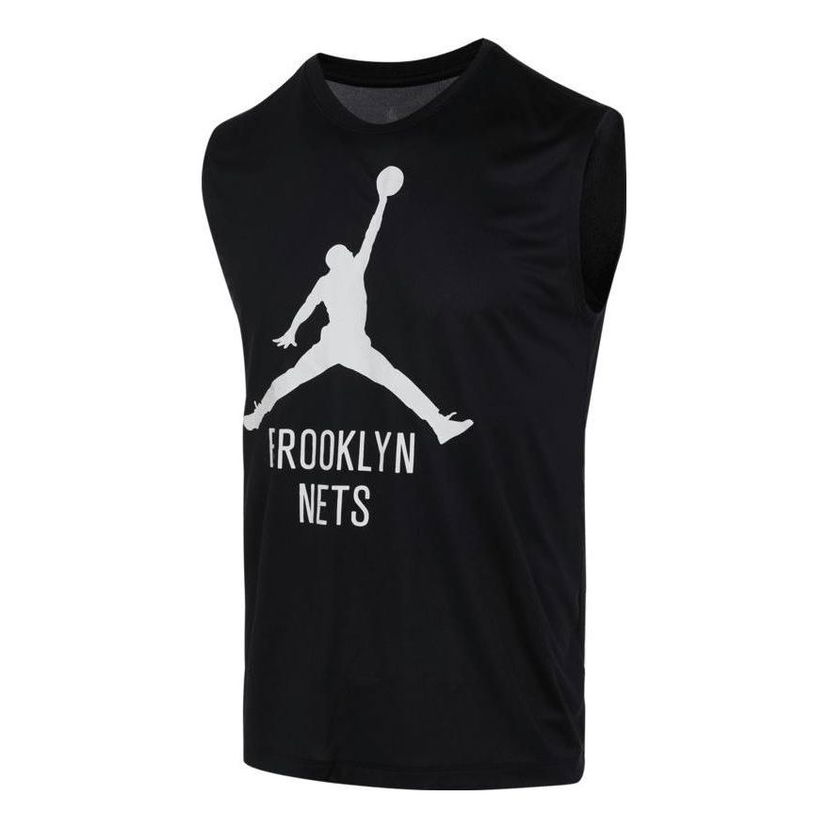Majica brez rokavov Jordan Jordan NBA Logo Vest Brooklyn Nets Črna | FQ1955-010