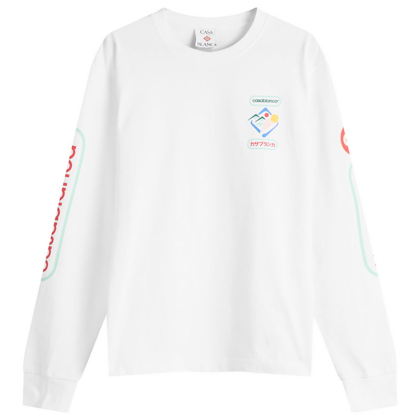 Majica Casablanca Casablanca Fuji Dream Screen Printed Long Sleeve T-Shirt, Size Large Bela | MPF25-JTP-151-01