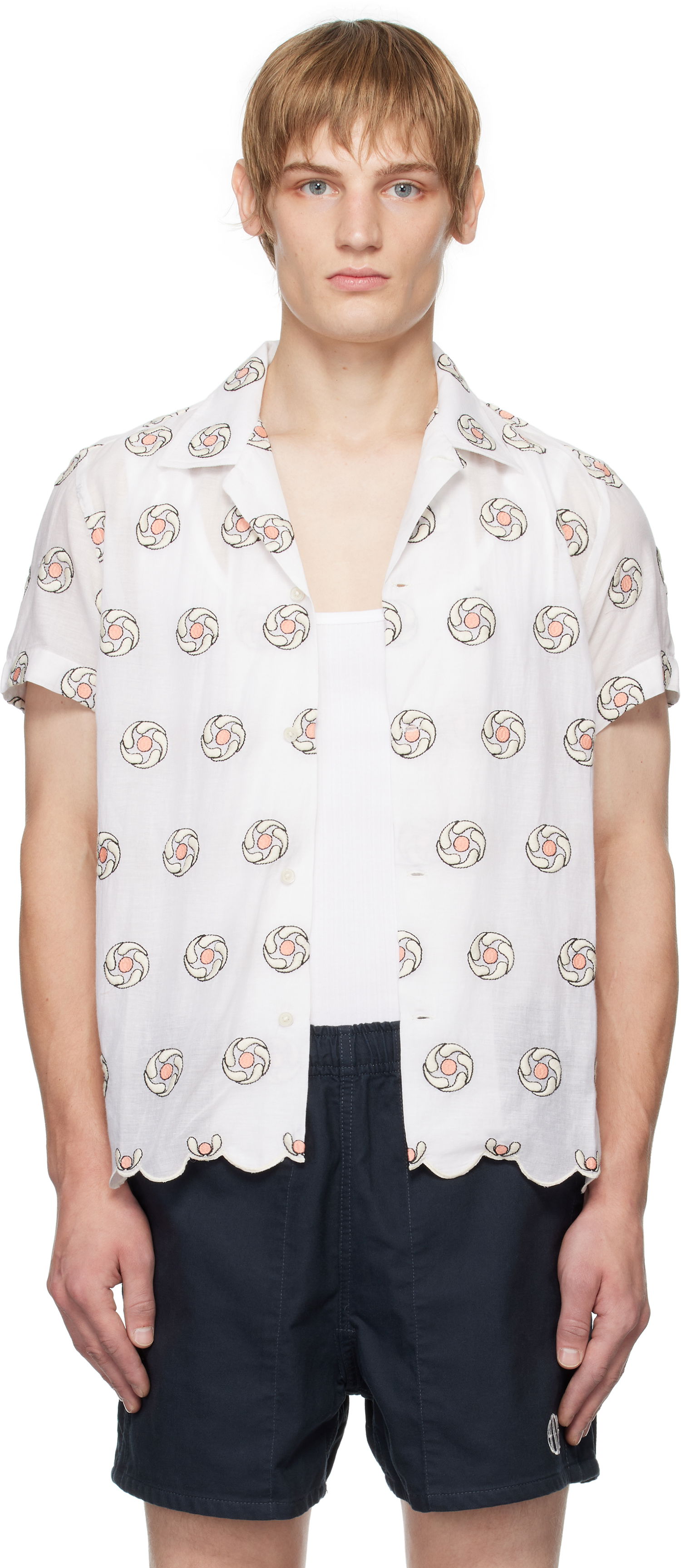 Srajce Bode Floral Aperture Short Sleeve Bela | MRF24SH049, 0