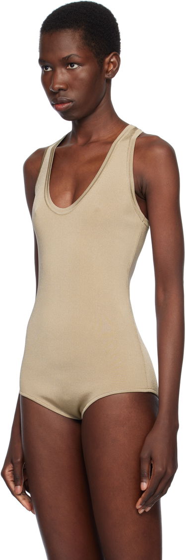 Majica brez rokavov FERRAGAMO Ferragamo Knitted Bodysuit Bež | 783140, 3