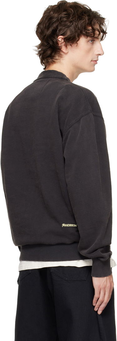 Pleteni pulover JW Anderson JW Anderson Garment-Dyed Cardigan Črna | JW0246-PG1842, 2