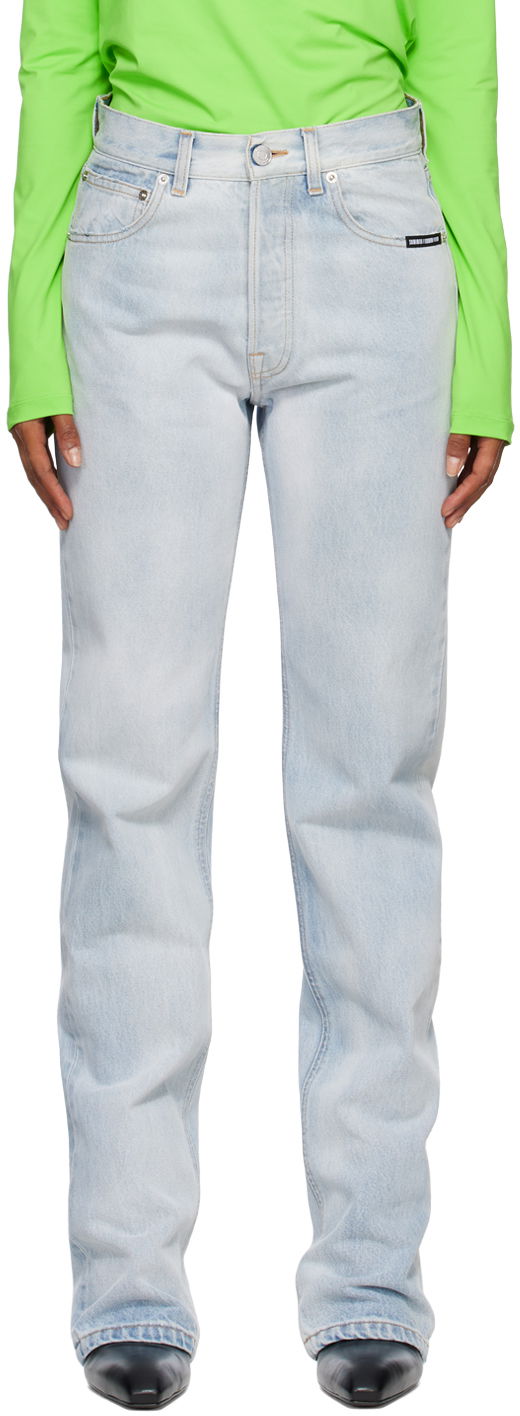 Kavbojke VETEMENTS VTMNTS Patch Jeans Modra | VL14PA360N