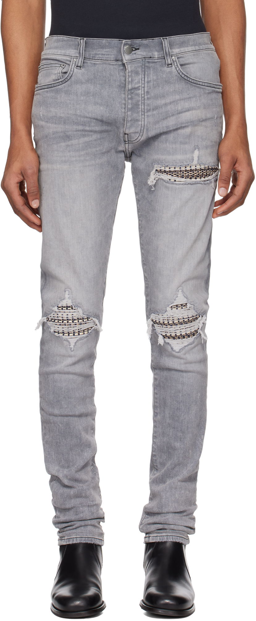 Kavbojke AMIRI AMIRI Boucle MX1 Jeans Siva | AMDNSY1119