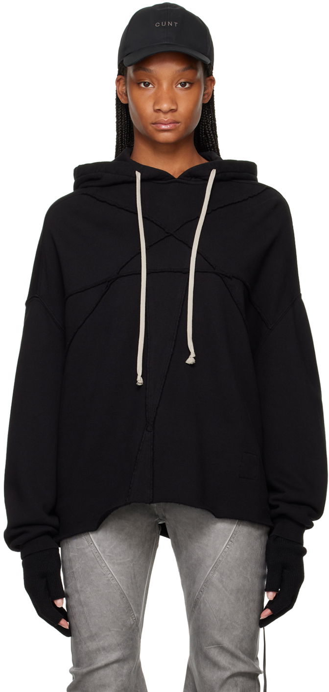 Pulover Rick Owens Crater Hoodie Črna | DS02D2221 FET1, 0