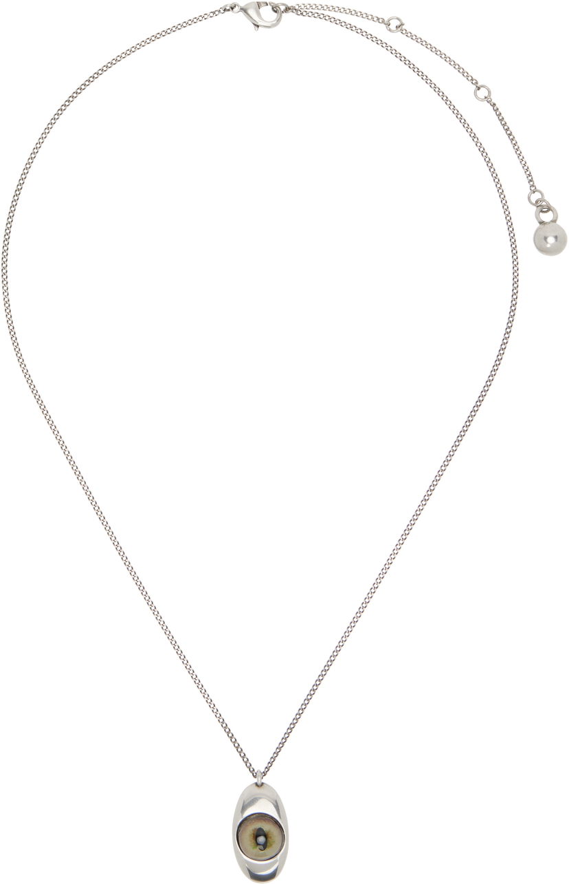 Ogrlica LEMAIRE Lemaire Cat Eye Pendant Necklace Kovinski | JW0119 LO036