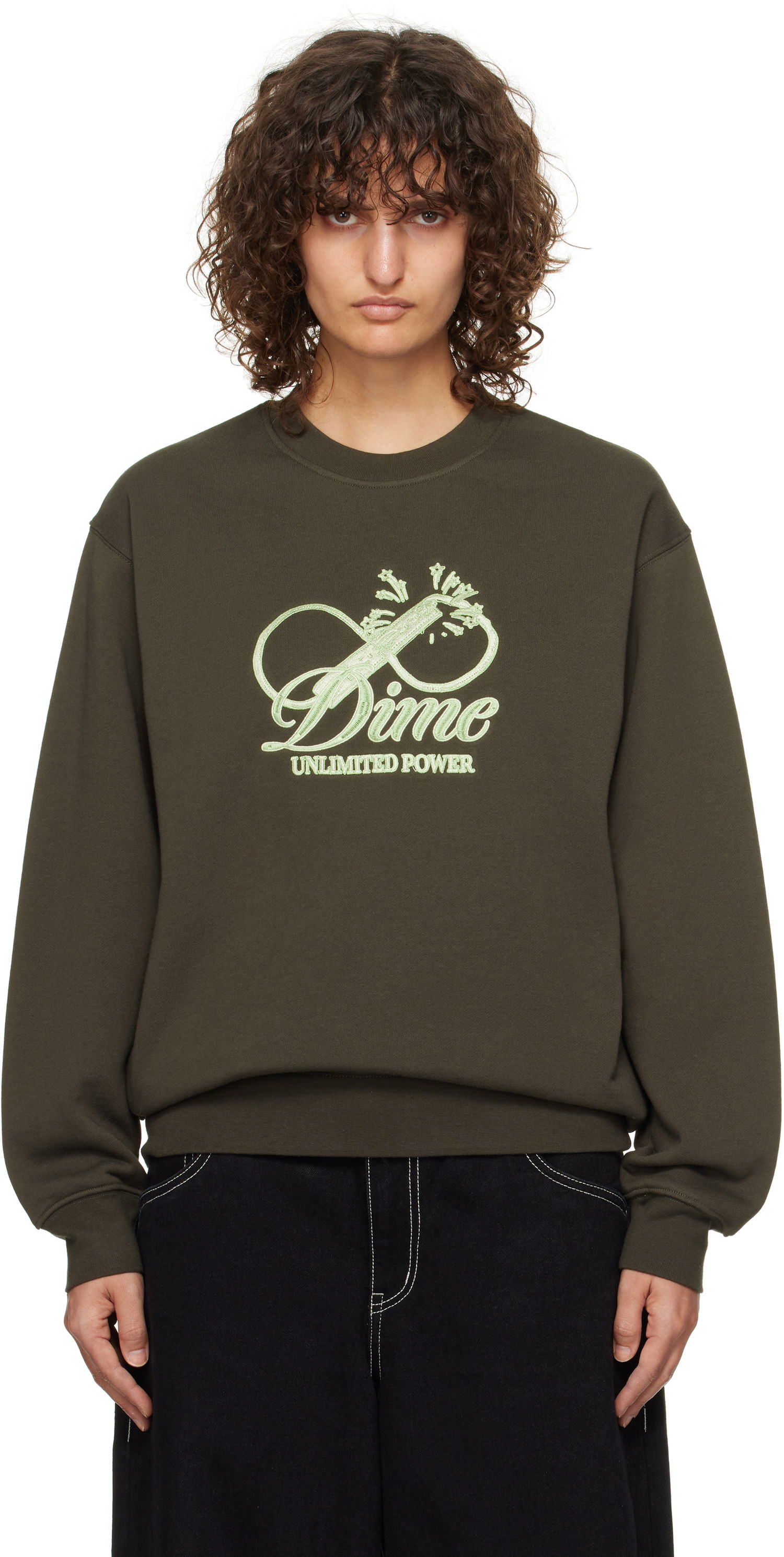Pulover Dime Power Sweatshirt Zelena | DIMEFA2424BLK, 0