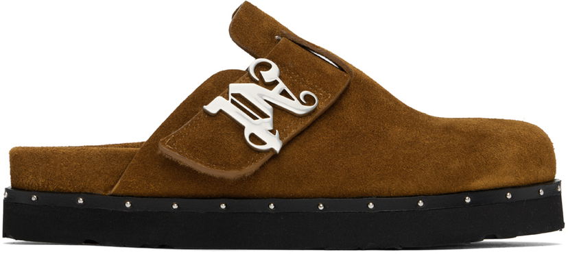 Modni dodatki Palm Angels Palm Angels Studded 'PA' Mules Rjava | PWIJ007R24LEA0026000