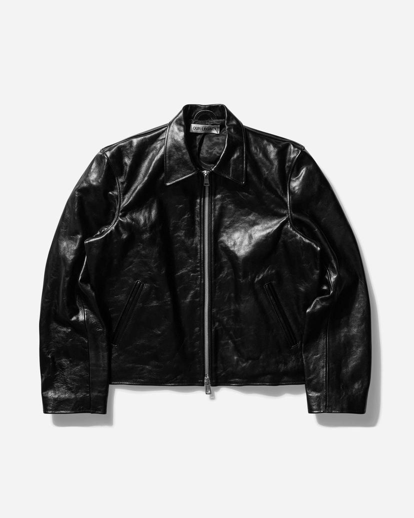 Bomber jakna OUR LEGACY Mini Black Leather Jacket Črna | M4239MTD 001