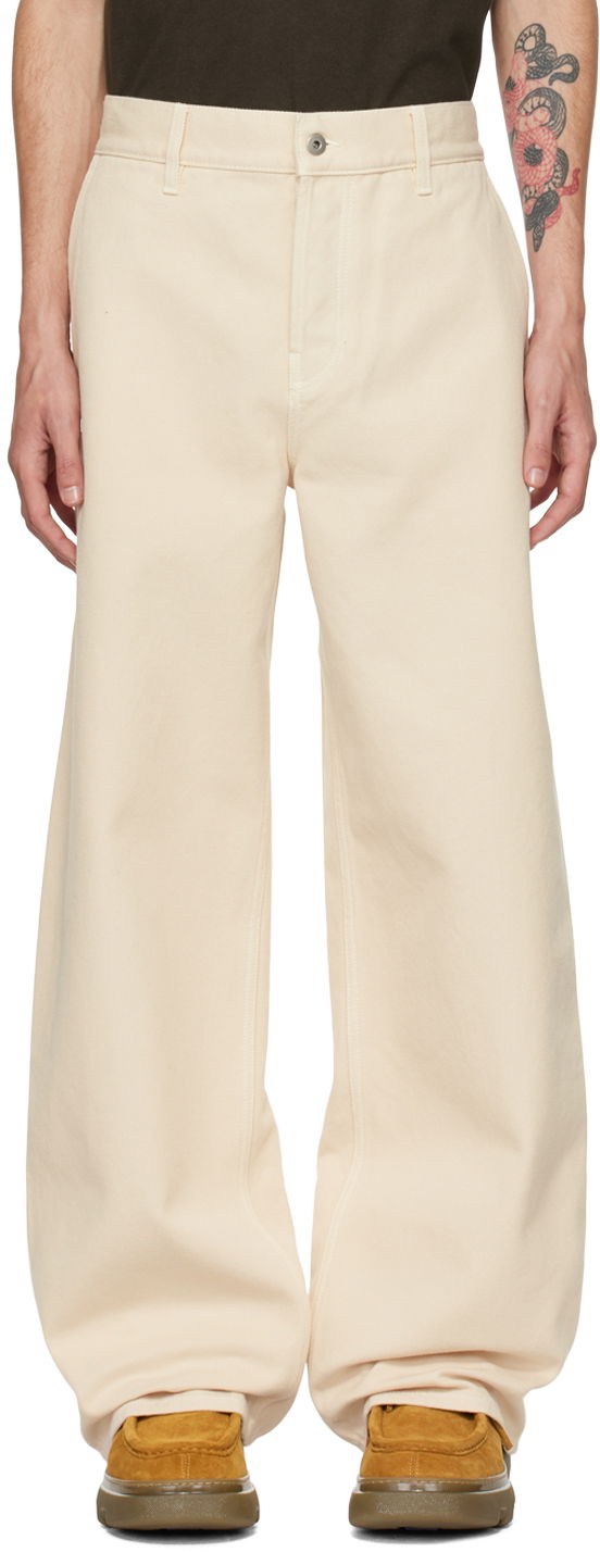 Kavbojke Burberry Off-White EKD Jeans Bež | 8091786