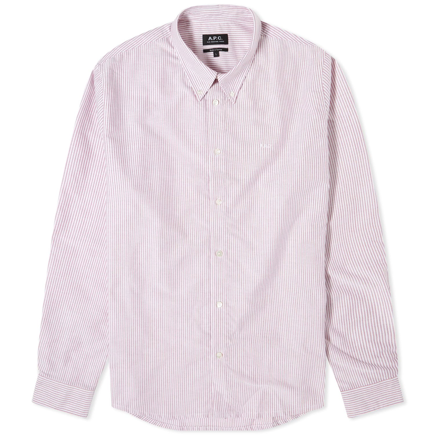 Srajce A.P.C. Greg Log Button Down Stripe Shirt Rdeča | COGUH-H12499-GAB, 0