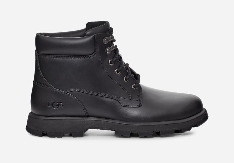 Oblačila UGG ® Stenton Boot for Men in Black, Size 9, Leather Oranžna | 1120990-BLLE, 0