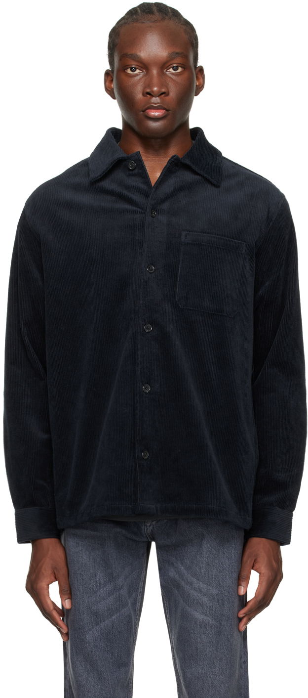 Srajce Samsoe Samsoe Samsøe Samsøe Damon Corduroy Shirt Mornarica | M23300049