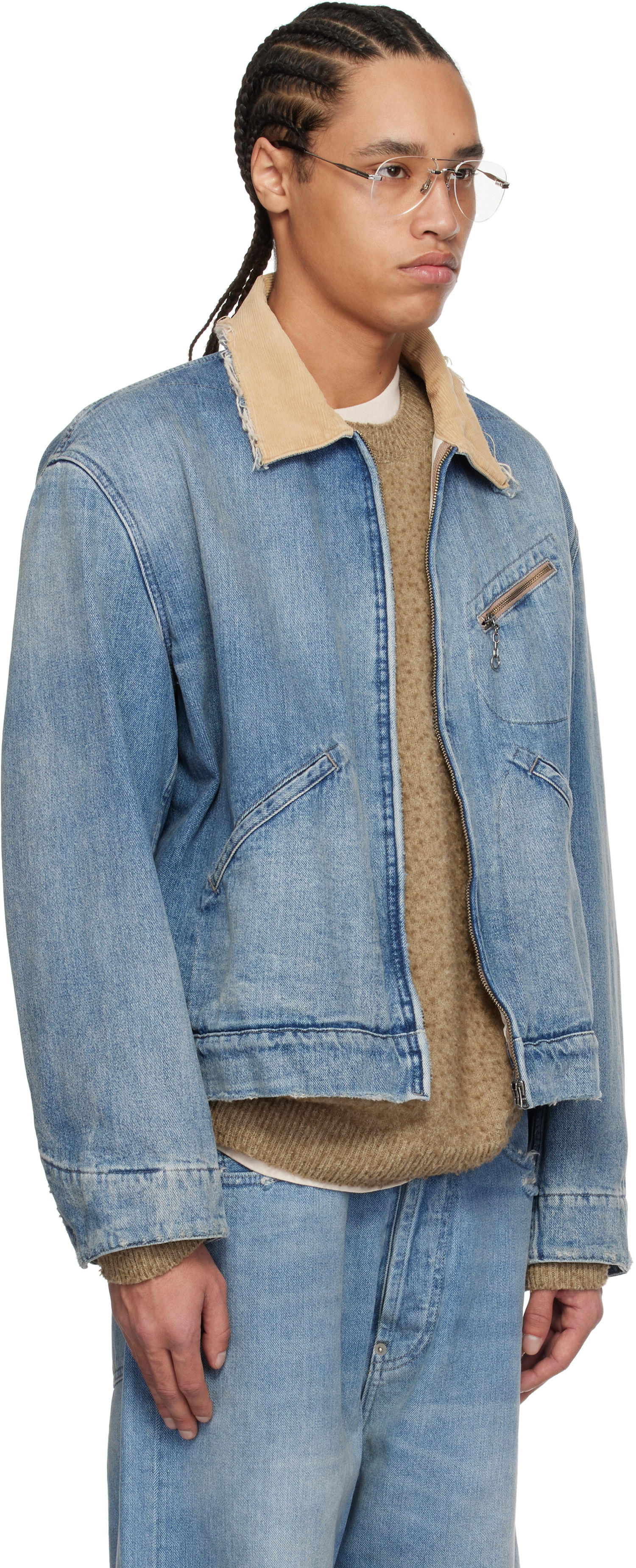Jakna Maison Margiela Maison Margiela Sports Denim Jacket Modra | S50AM0636 S30383, 1