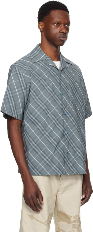 Srajce Burberry Burberry Relaxed Fit Check Cotton Shirt Modra | 8109208, 1