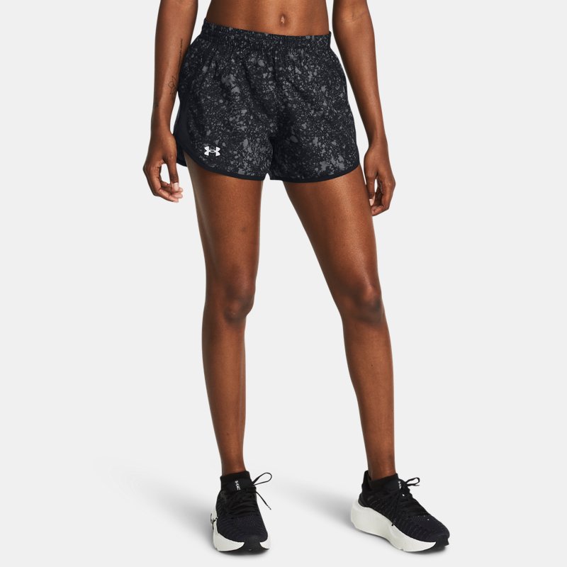 Kratke hlače Under Armour Fly-By Shorts mit Aufdruck für Damen (8 cm) Schwarz Črna | 1382439-001
