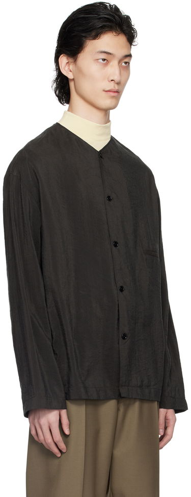Srajce LEMAIRE Lemaire Collarless Button-Up Shirt Črna | SH1065 LF208, 1