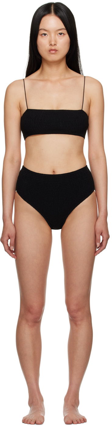 Kopalke TOTEME TOTEME Smocked Bikini Črna | 212-878-795 / 212-879-795