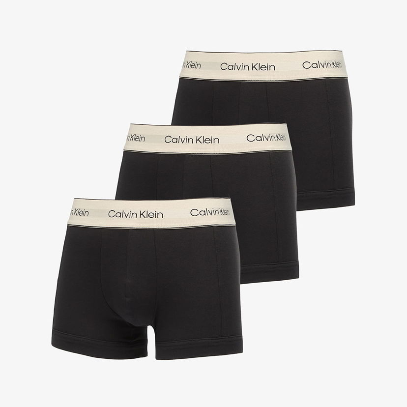 Nogavice CALVIN KLEIN Heritage Cotton Stretch Trunk 3-Pack Črna | LV00NB4446 UB1