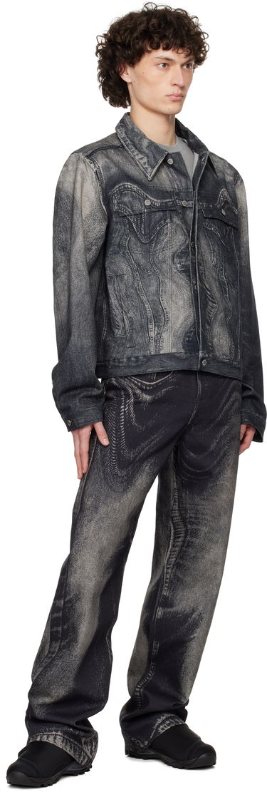 Kavbojke Camper Camperlab Printed Jeans Črna | AU00006-003, 3