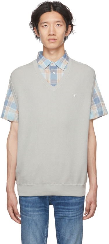 Pleteni pulover rag & bone Winslow Knit Vest Siva | MBS22P012LL12, 0