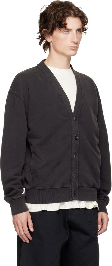 Pleteni pulover JW Anderson JW Anderson Garment-Dyed Cardigan Črna | JW0246-PG1842, 1