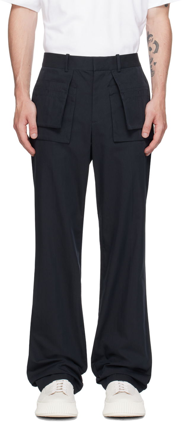 Cargo hlače Helmut Lang Helmut Lang Utility Car Trousers Mornarica | O04HM213