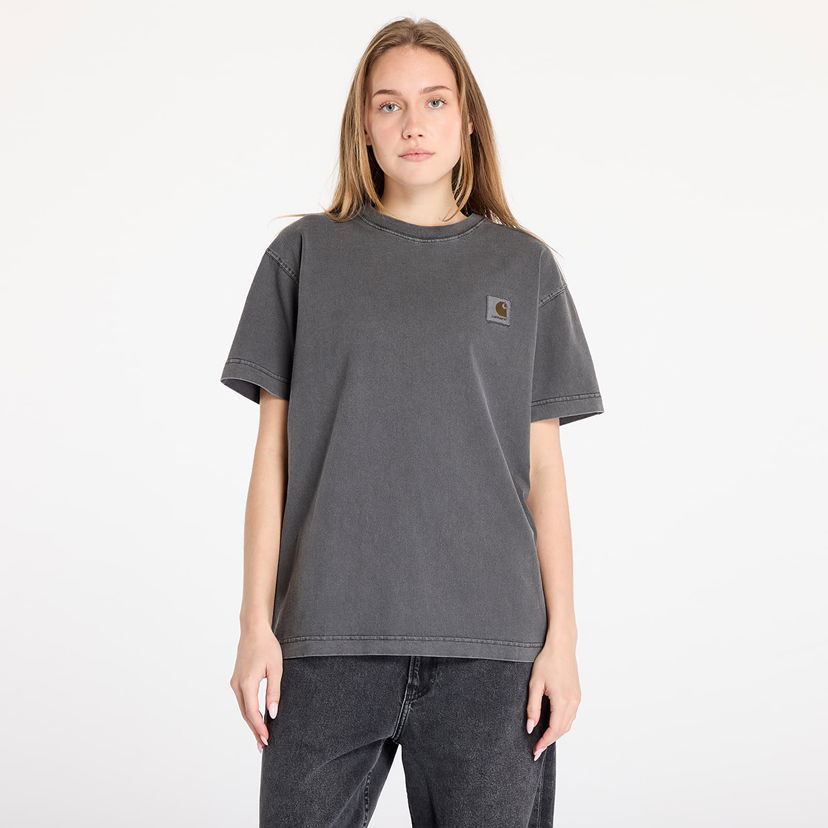 Majica Carhartt WIP T-shirt S/S Vista T-Shirt UNISEX Graphite Garment Dyed S Črna | I030780.87GD