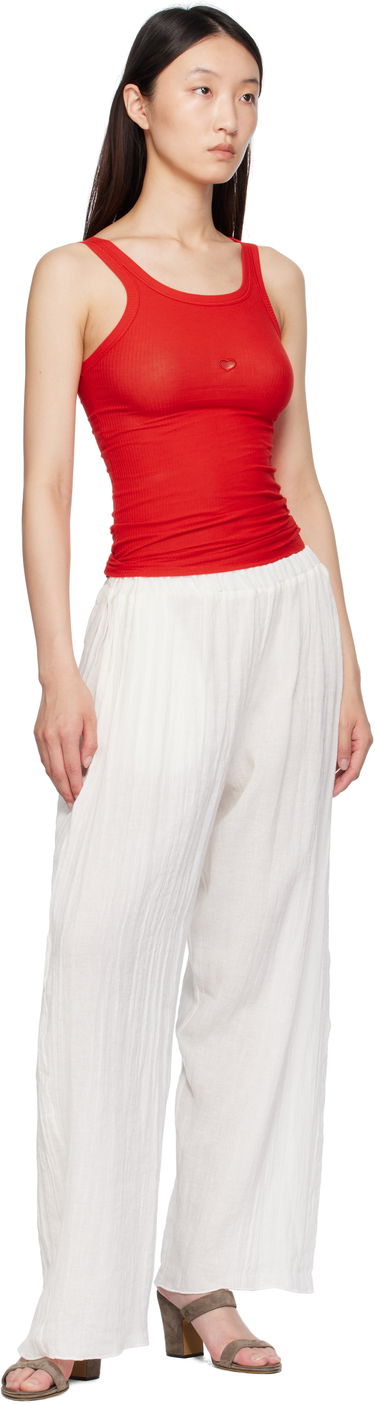 Majica brez rokavov Baserange Baserange Heart Ribbed Tank Top Rdeča | TOHT-RB-SU25, 3