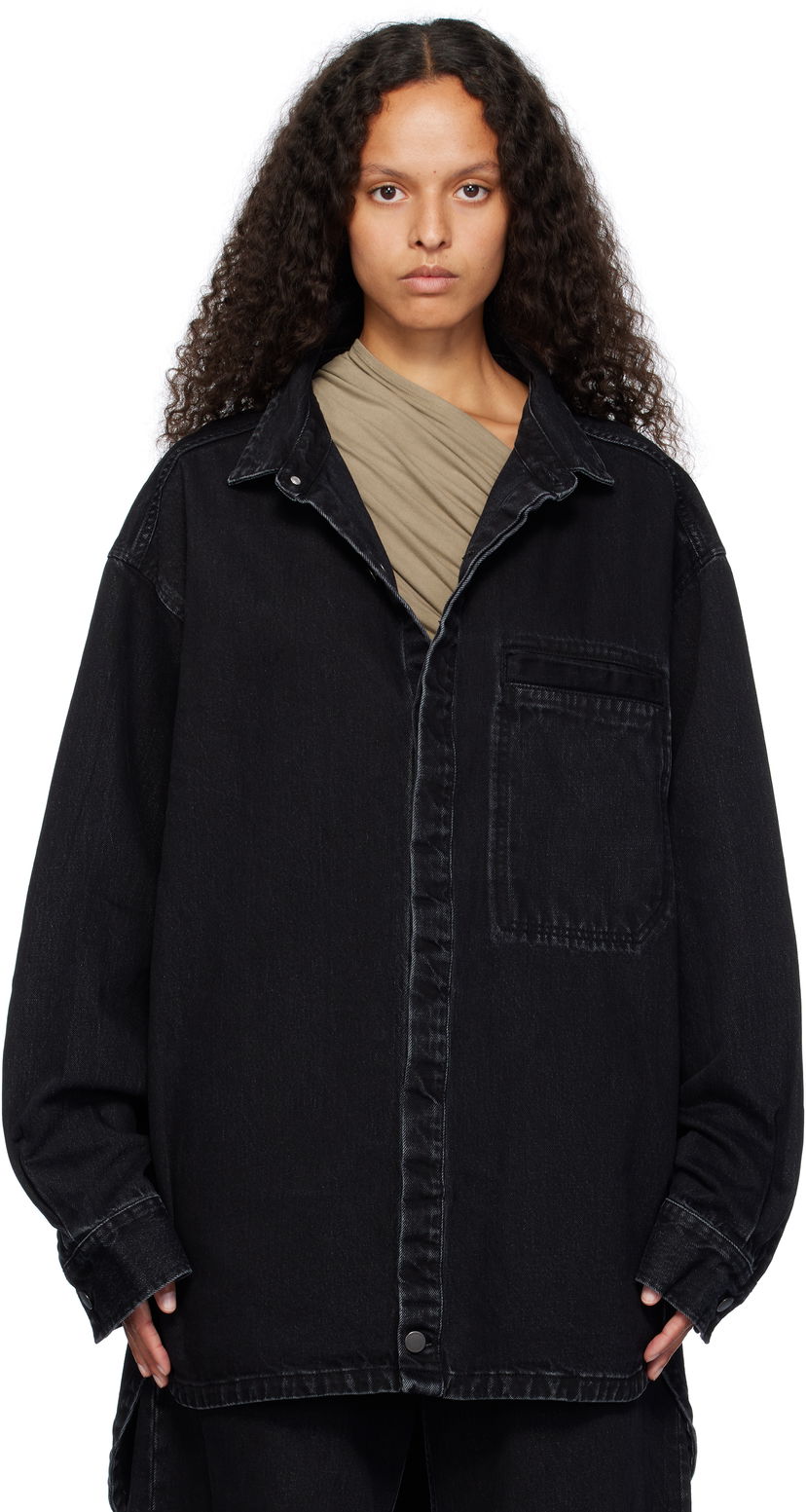 Srajce Entire Studios Herculean Denim Shirt Črna | ES2564MA