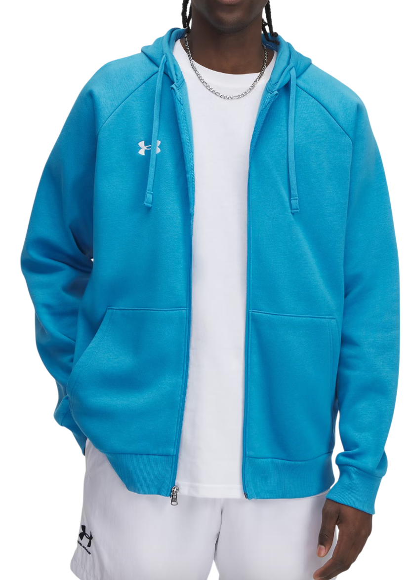 Pulover Under Armour Rival Fleece Full-Zip Hoodie Modra | 1379767-452