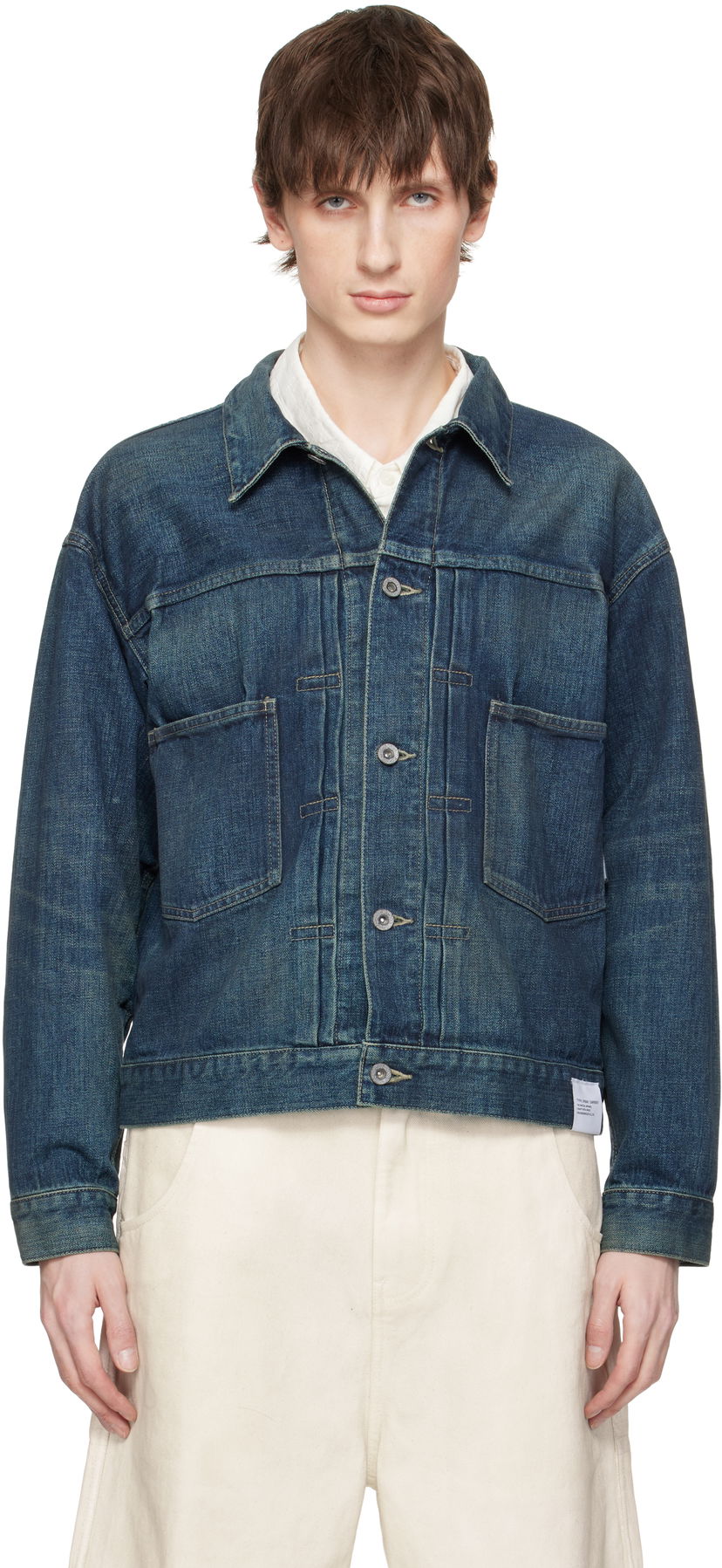 Jakna Neighborhood Neighborhood Washed Type-2 Denim Jacket Modra | 251XBNH-JKM02