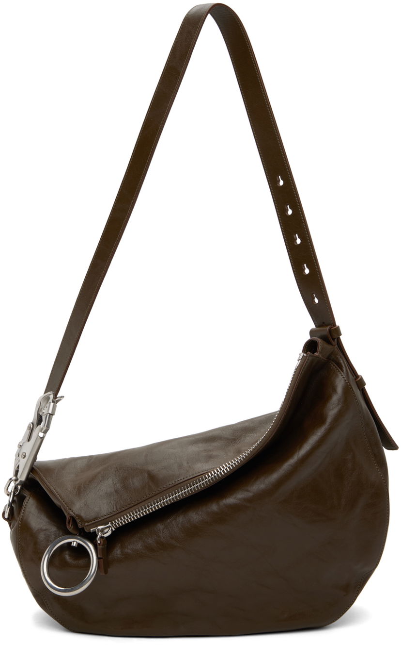 Torba za čez ramo Burberry Medium Knight Bag Rjava | 8083262