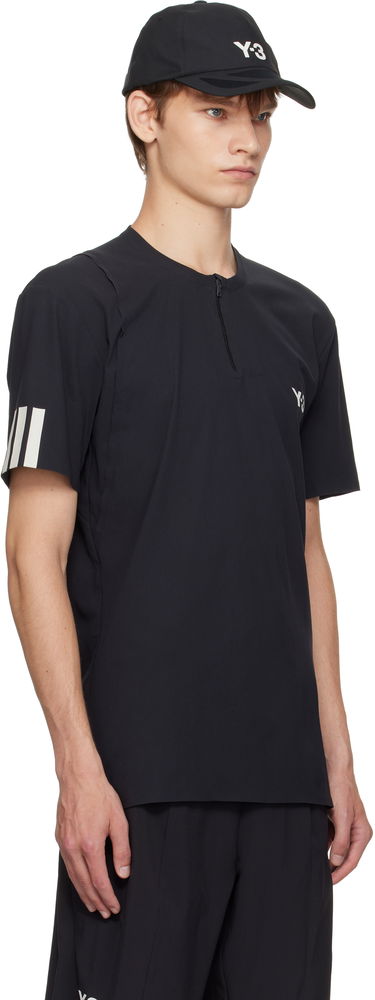 Majica Y-3 Y-3 Zip Tee Črna | JY6946, 4