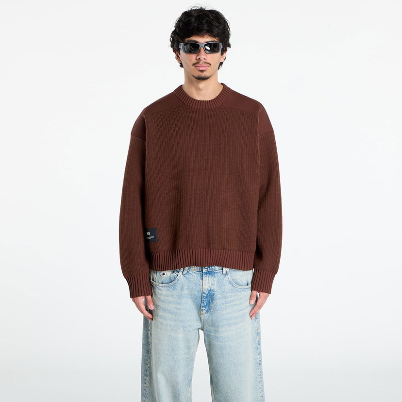 Pleteni pulover Y-3 Y-3 Padded UT Crew Sweater Rjava | KD2560