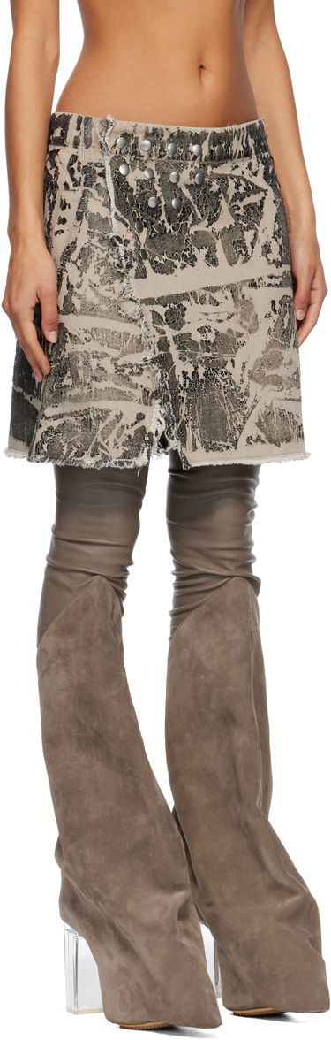Krila Rick Owens Concordians Sisynap Studded Distressed Miniskirt Večbarvna | DS02E7329 DWF, 1