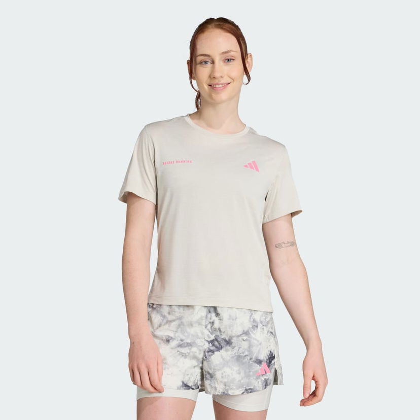 Majica adidas Performance Own The Run Melange Running T-Shirt Bež | JN9606