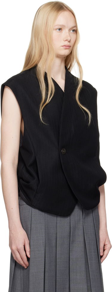 Telovnik ADER ERROR ADER error Pinstripe Wrap Vest Črna | BO01SSVE0101BK, 4