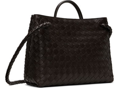 Tote bag Bottega Veneta Bottega Veneta Andiamo Woven Leather Tote Rjava | 766016VCPP12272, 2