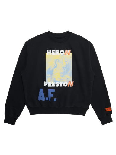 Pulover HERON PRESTON A.F. Authorized Crewneck Črna | HMBA016S22JER0031015
