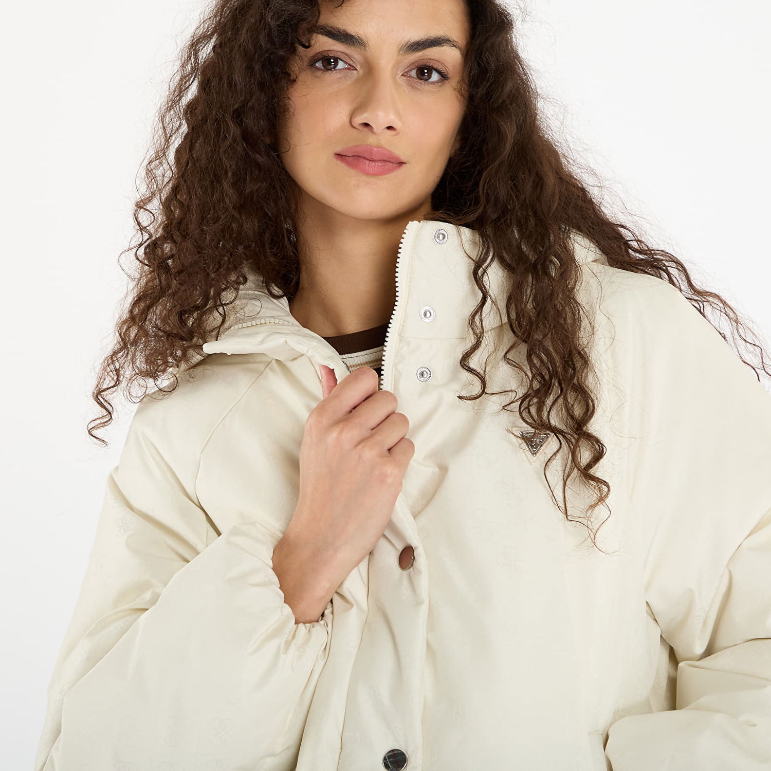 Puhovka GUESS 4G Boxy Puffer Jacket Bela | V5BL07WGLW2-F0YN, 1
