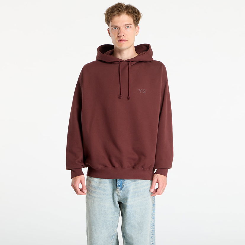 Pulover Y-3 Fl Hoodie UNISEX Mystery Brown L Rjava | KA3111