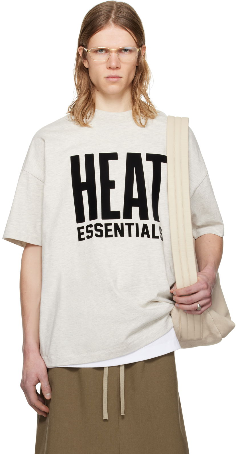 Majica Fear of God ESSENTIALS NBA Heat Short Sleeve T-Shirt Bež | 125AL244302F