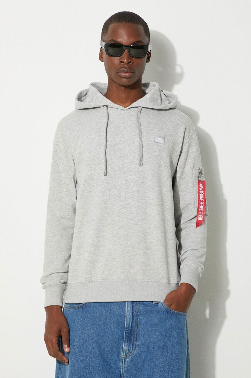 Pulover Alpha Industries Hoodie with Hood Siva | 158321.17