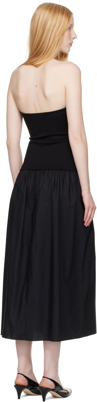 Obleke rag & bone rag & bone Irina Mixed-Media Midi Dress Črna | WAC25P3017D817, 2