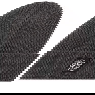Beanie Stone Island Wool Patch Beanie Siva | 7915N10-V0M67, 0