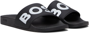 Superge in čevlji BOSS Large Logo Detail Pool Slides Črna | 50536835, 3
