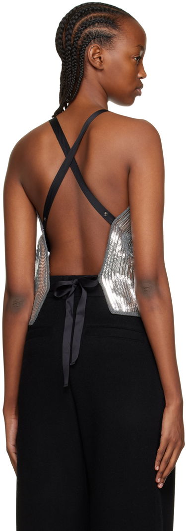 Modrček We11done We11done Sequin Camisole Top Siva | WD-KT3-22-656-W-SV, 2